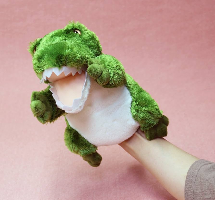 ワニ博士 ハンドパペット ミニチュア 指パペット 海外作家様 ハンドメイド パペット ワニ ワーリー ハンドパペット 指人形 アニマル